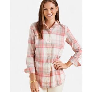 Talbots | BNWT 100% Cotton "Pink Flurry" Preppy Plaid Button-Down Women’s Medium